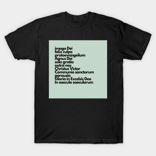 latin summary of the faith, green T-Shirt